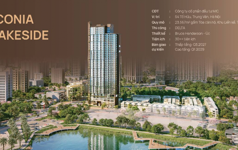 Chỉ từ 109 triệu/m2 bạn đẫ sở hữu ngay một căn hộ hạng sang nội đô bên hồ